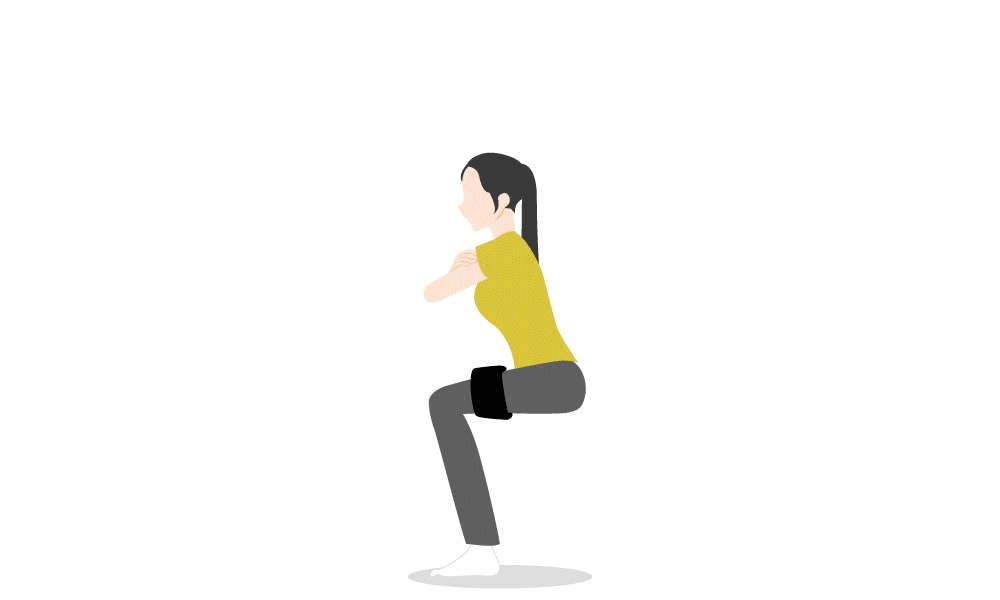 運動を示す動きのあるイラスト