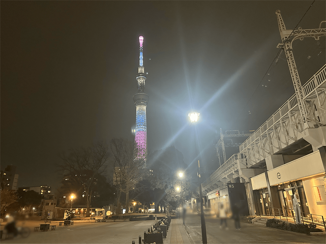 スカイツリーの夜