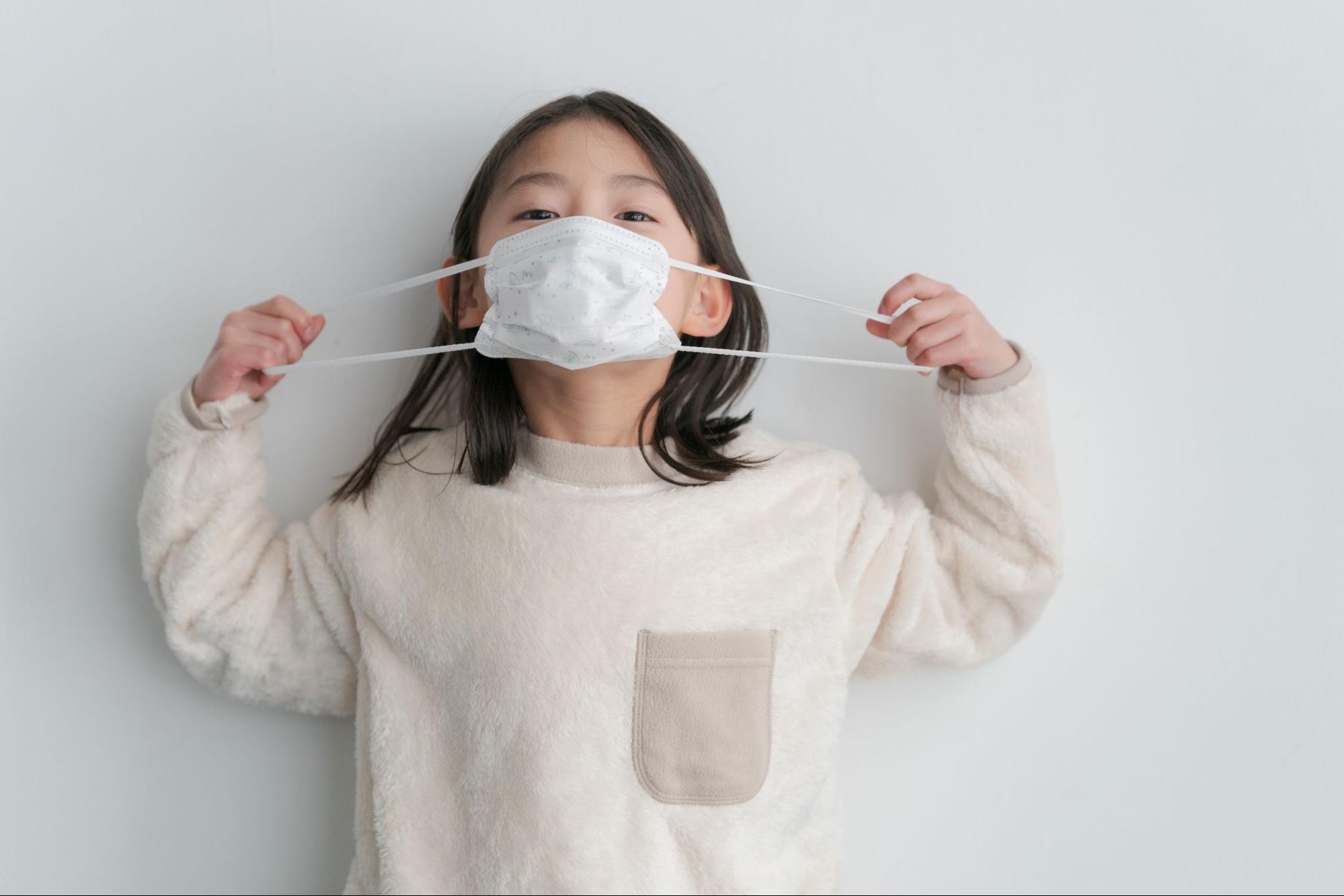 マスクしている子供