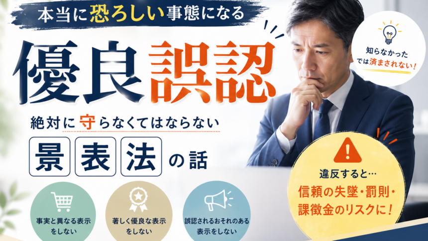 本当に恐ろしい事態になる「優良誤認」｜絶対に守らなくてはならない景表法の話