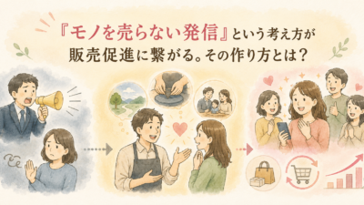 「モノを売らない発信」という考え方が販売促進に繋がる。その作り方とは？
